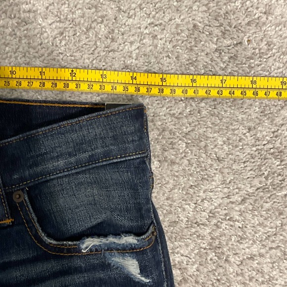 Abercrombie &‎ Fitch Distressed Dark Blue The A&F Skinny Jeans Size 28x30 NWT - Picture 9 of 11